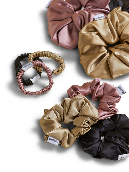 100% Mulberry Silk Hair Scrunchies