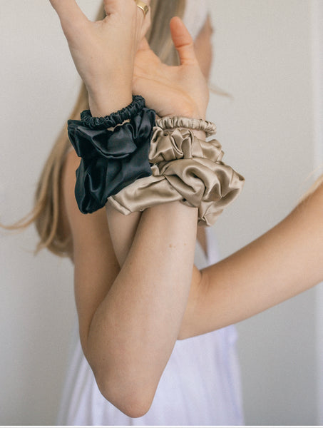 100% Mulberry Silk Hair Scrunchies